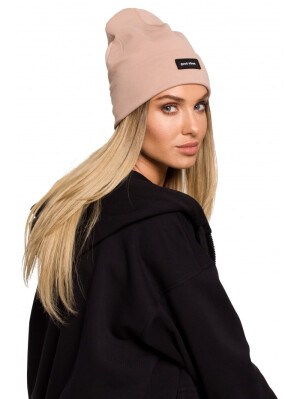 Product detail of M624 Unisex čepice s kšiltem a odznakem "GOOD VIBES" - mocca EU UNI