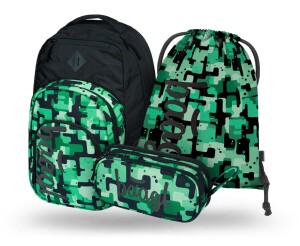 Product detail of BAAGL 3 SET Coolmate Green: batoh, penál, sáček