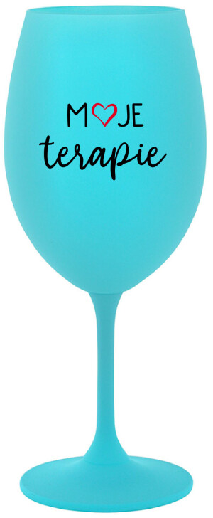 Product detail of MOJE TERAPIE - tyrkysová sklenice na víno 350 ml