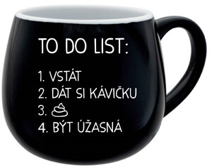 Product detail of TO DO LIST:  BÝT ÚŽASNÁ - černý keramický hrníček 300 ml