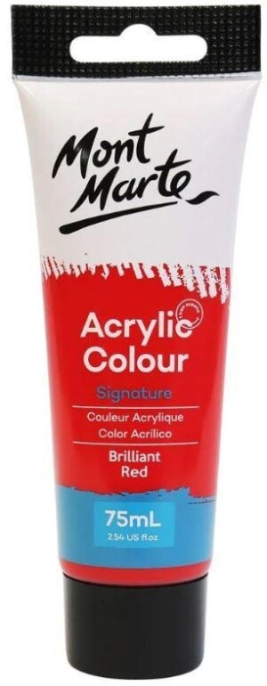 Product detail of Mont Marte Akrylová barva 75ml - brilantní červená (Brilliant Red), tuba