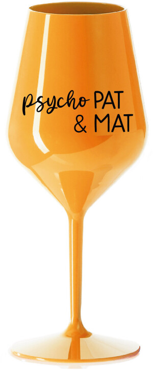 Product detail of PSYCHO PAT&MAT - oranžová nerozbitná sklenice na víno 470 ml