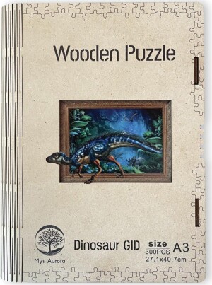 Product detail of Wooden puzzle Dinosaur A3 GID - svítící ve tmě - EPEE