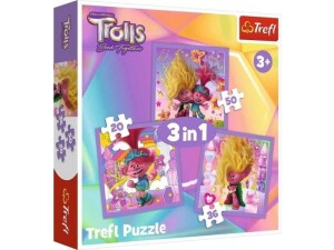 Product detail of Puzzle Trollové 3: Seznamte se s Trollíky 3v1 (20,36,50 dílků)