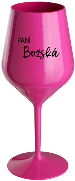 Product detail of PANÍ BOŽSKÁ - růžová nerozbitná sklenice na víno 470 ml
