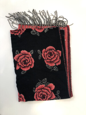 Product detail of Šál růže 03 - Gemini tmavě modrá-bílá