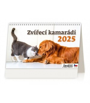 Product detail of Kalendář stolní 2025 - Zvířecí kamarádi 14denní