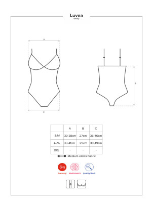 Product detail of Krásné body Luvae teddy - Obsessive černá L/XL