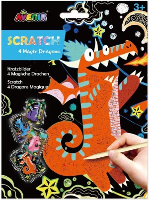 Product detail of Škrabací obrázky 4 ks - Drak