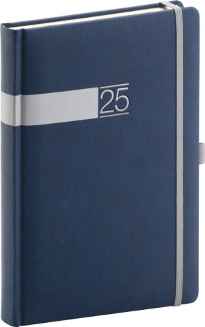 Product detail of Diář 2025: Twill - modrostříbrný, denní, 15 × 21 cm
