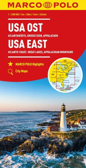 Product detail of USA východ 1:2 000 000 -  Pobřeží Atlantiku, Velká jezera, Pobřeží Atlantiku, Velká jezera / mapa