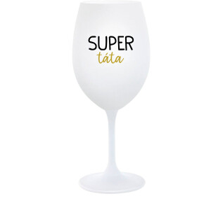 Product detail of SUPER TÁTA - bílá  sklenice na víno 350 ml