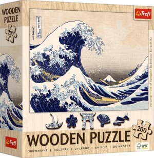 Product detail of Dřevěné puzzle Art: Hokusai - Velká vlna Kanagawa 200 dílků