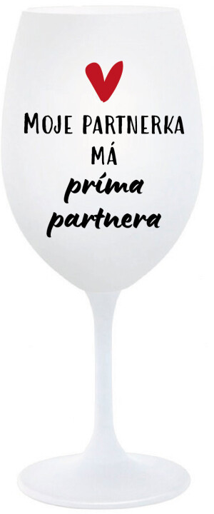 Product detail of MOJE PARTNERKA MÁ PRÍMA PARTNERA - bílá  sklenice na víno 350 ml