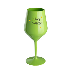 Product detail of TEKUTÝ DÁREČEK - zelená nerozbitná sklenice na víno 470 ml