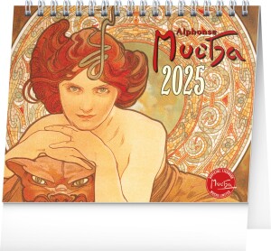 Product detail of Kalendář 2025 stolní: Alfons Mucha, 16,5 × 13 cm