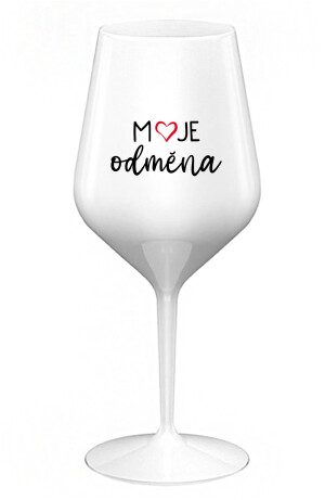 Product detail of MOJE ODMĚNA - bílá nerozbitná sklenice na víno 470 ml