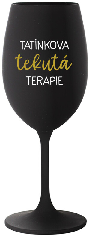 Product detail of TATÍNKOVA TEKUTÁ TERAPIE - černá sklenice na víno 350 ml