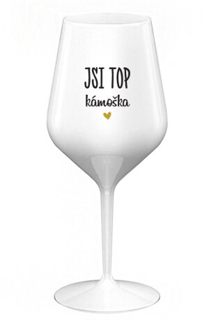 Product detail of JSI TOP KÁMOŠKA - bílá nerozbitná sklenice na víno 470 ml