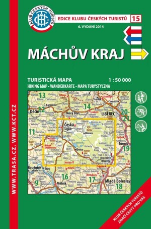 Product detail of KČT 15 Máchův kraj 1:50 000/ 8. vydání 2023