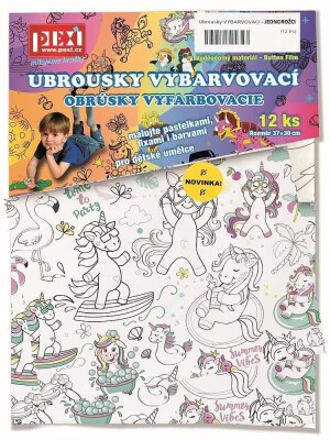 Product detail of Vybarvovací ubrousky Jednorožci 12 kusů