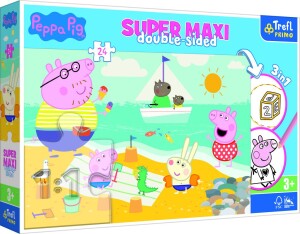 Product detail of Trefl Puzzle Prasátko Peppa super maxi 24 dílků - oboustranné - Trefl