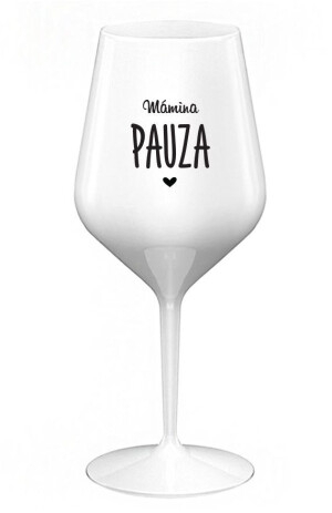 Product detail of MÁMINA PAUZA - bílá nerozbitná sklenice na víno 470 ml