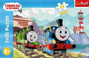Product detail of Puzzle Mašinka Tomáš: Tom a Percy na kolejích MAXI 24 dílků