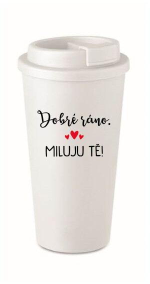 Product detail of DOBRÉ RÁNO. MILUJU TĚ! - bílý termohrnek 475 ml