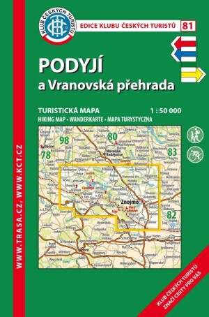 Product detail of KČT 81 Podyjí, Vranovská přehrada 1:50 000/ 9. vydání 2023