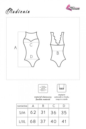 Product detail of Elegantní body Mudienin - LivCo Corsetti černá S/M