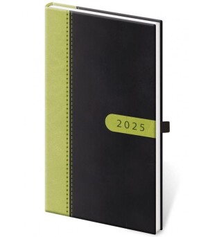 Product detail of Diář 2025 Bora týdenní kapesní černo/zelená