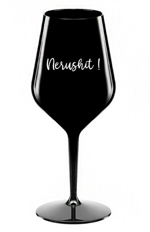 Product detail of NERUSHIT! - černá nerozbitná sklenice na víno 470 ml