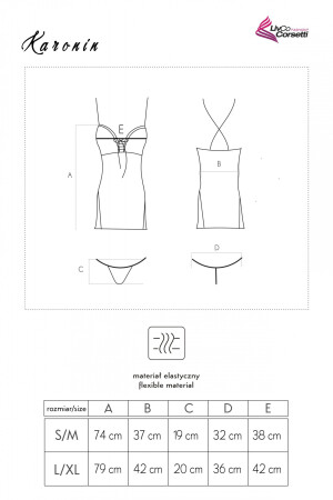 Product detail of Něžná košilka Karonin - LivCo Corsetti černá L/XL