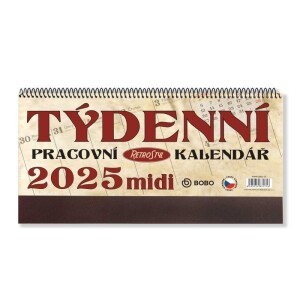 Product detail of BOBO Pracovní kalendář MIDI Retro 2025