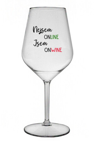 Product detail of NEJSEM ONLINE JSEM ONWINE - čirá nerozbitná sklenice na víno 470 ml