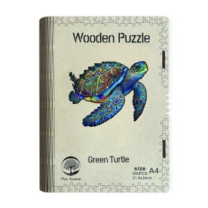 Product detail of Wooden puzzle Green Turtle A4 - EPEE
