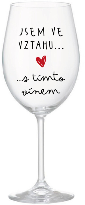 Product detail of JSEM VE VZTAHU S TÍMTO VÍNEM - čirá sklenice na víno 350 ml