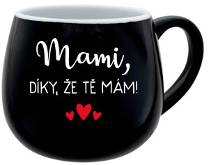 Product detail of MAMI, DÍKY, ŽE TĚ MÁM! - černý keramický hrníček 300 ml