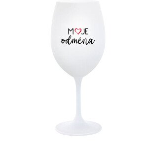 Product detail of MOJE ODMĚNA - bílá  sklenice na víno 350 ml