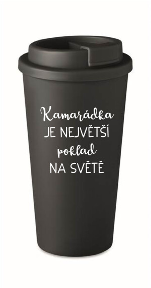 Product detail of KAMARÁDKA JE NEJVĚTŠÍ POKLAD NA SVĚTĚ - černý termohrnek 475 ml