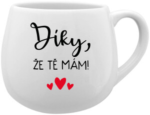 Product detail of DÍKY, ŽE TĚ MÁM! - bílý keramický hrníček 300 ml