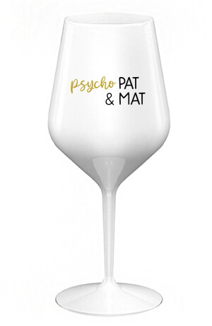 Product detail of PSYCHO PAT&MAT - bílá nerozbitná sklenice na víno 470 ml