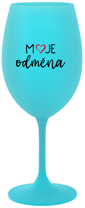 Product detail of MOJE ODMĚNA - tyrkysová sklenice na víno 350 ml