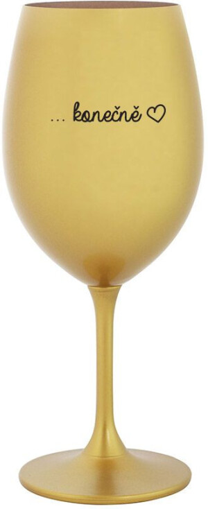 Product detail of ...KONEČNĚ - zlatá sklenice na víno 350 ml