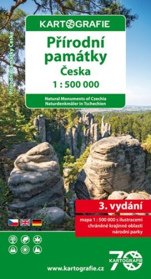Product detail of Přírodní památky Česka 1:500 000