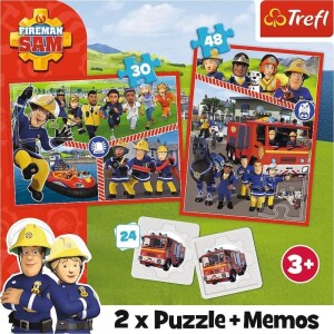 Product detail of Trefl Puzzle Požárník Sam / 30+48 dílků+pexeso, 1.  vydání