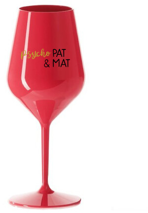 Product detail of PSYCHO PAT&MAT - červená nerozbitná sklenice na víno 470 ml