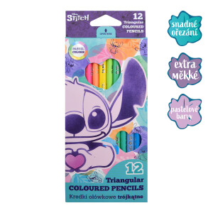Product detail of Colorino pastelky trojhranné Stitch Pastel, 12 pastelových barev