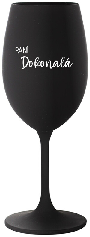 Product detail of PANÍ DOKONALÁ - černá sklenice na víno 350 ml
